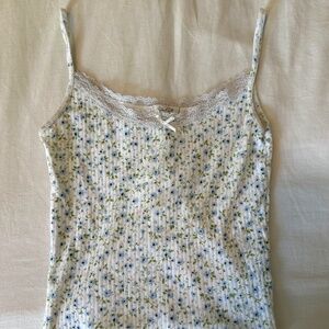 Brandy Melville John Galt Floral Tank Top - One Size